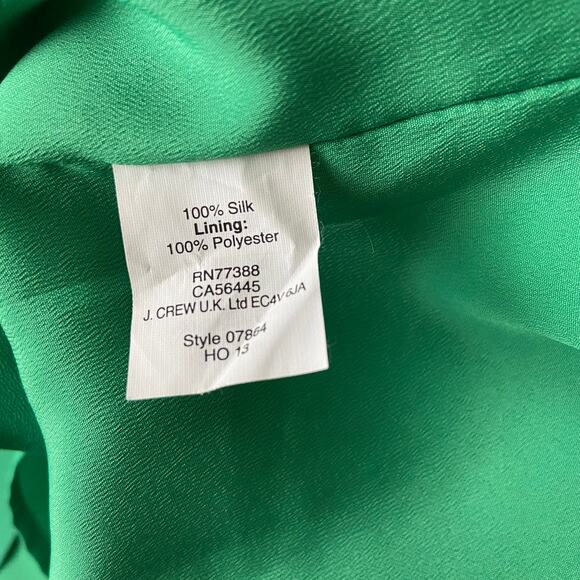 J. Crew Green Silk Dress - Picture 4 of 5